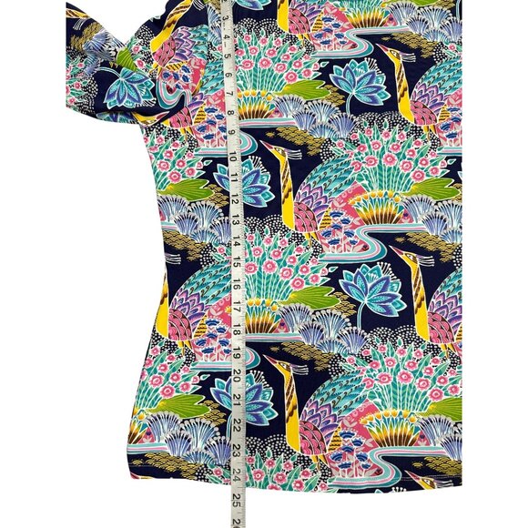 J. Mclaughlin Wavesong Top Catalina Cloth Paradise Peacock Womens Size L NEW - Picture 9 of 9